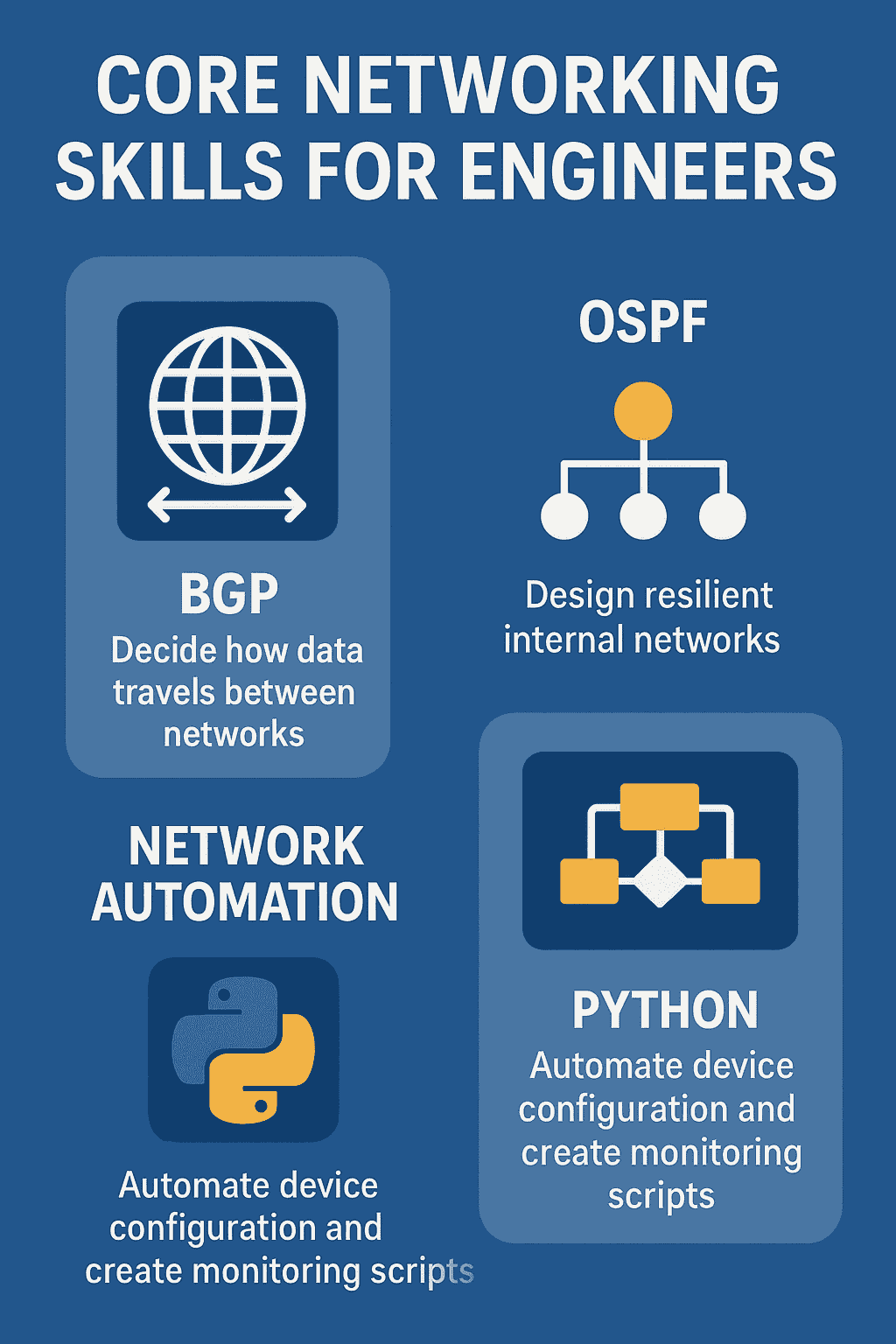 Core Networking Skills for Engineers BGP OSPF Automation Python